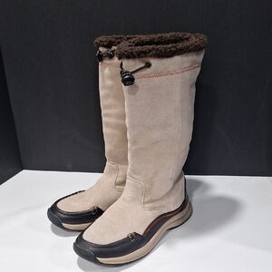 Land"s End  Tan and Brown Winter Boots- Women Size 7.5